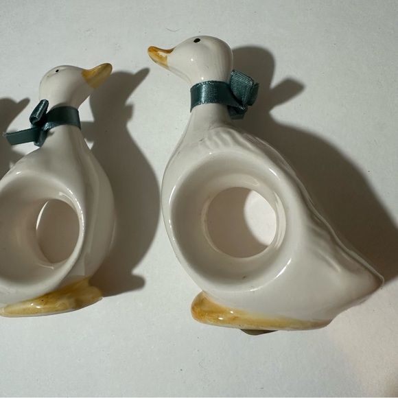 Vintage 1983 Ron Gordon Set of 4 Ceramic Duck Napkin Rings - Picture 3 of 6